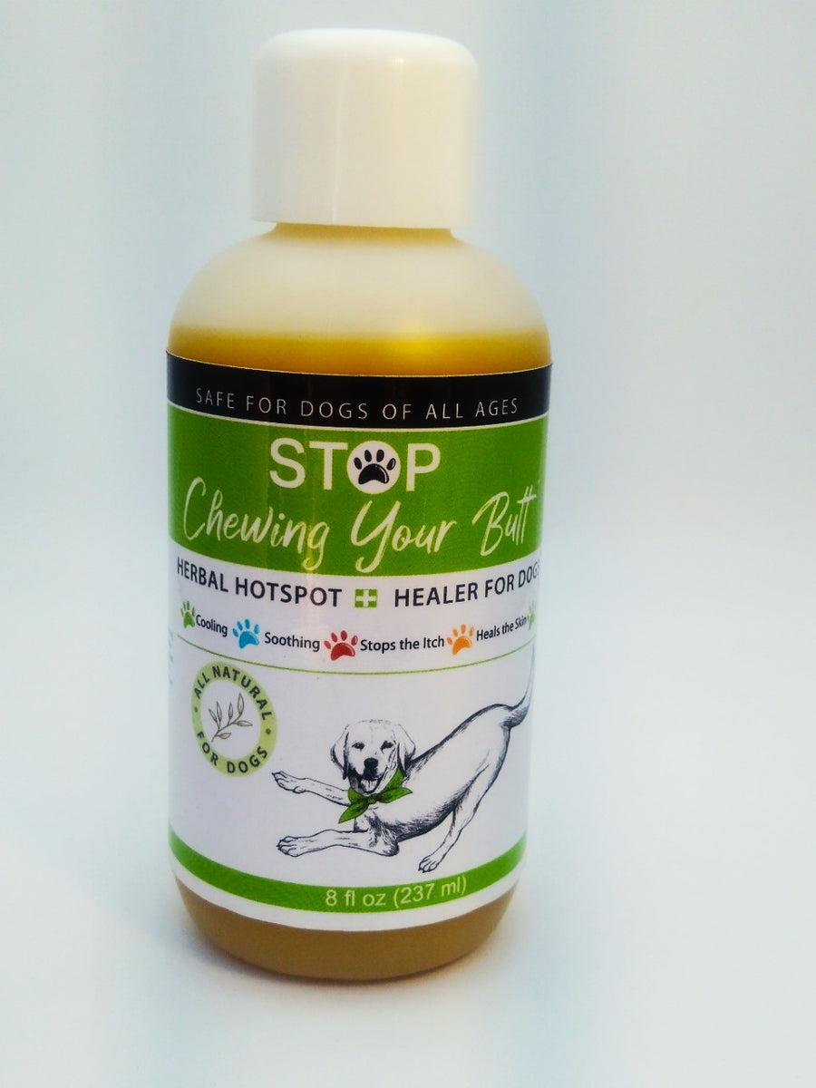 Stop Chewing Your Butt!  Herbal Hot Spot Healer for Dogs